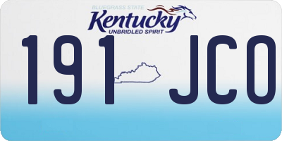 KY license plate 191JCO