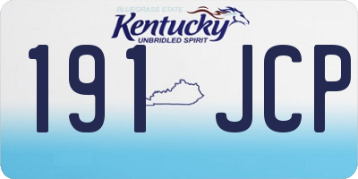 KY license plate 191JCP