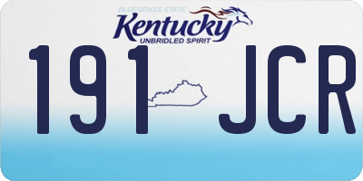 KY license plate 191JCR