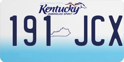 KY license plate 191JCX