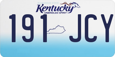 KY license plate 191JCY