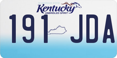 KY license plate 191JDA