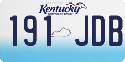KY license plate 191JDB