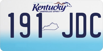 KY license plate 191JDC