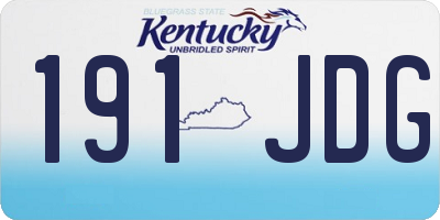 KY license plate 191JDG