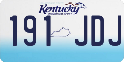 KY license plate 191JDJ