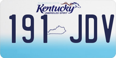 KY license plate 191JDV