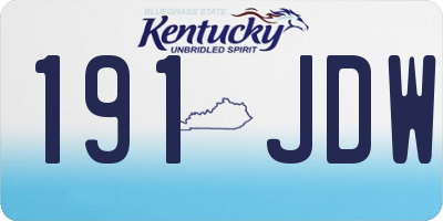 KY license plate 191JDW