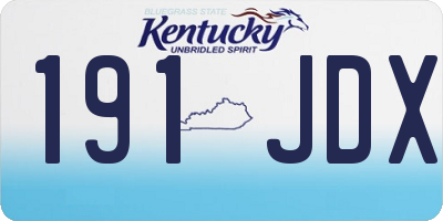 KY license plate 191JDX