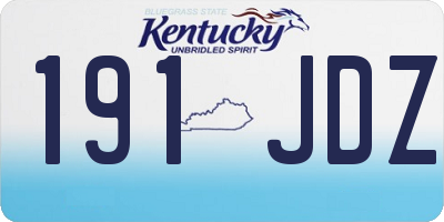 KY license plate 191JDZ