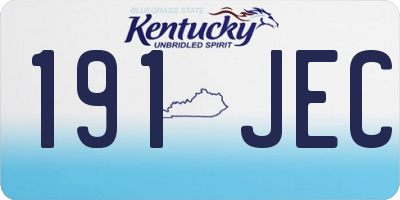KY license plate 191JEC