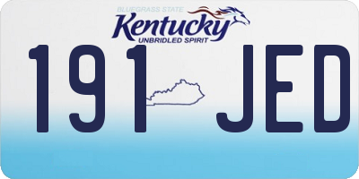 KY license plate 191JED