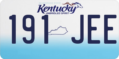 KY license plate 191JEE