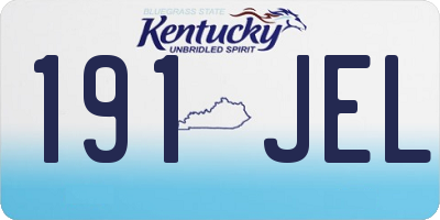 KY license plate 191JEL
