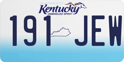 KY license plate 191JEW
