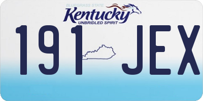 KY license plate 191JEX