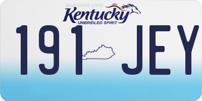 KY license plate 191JEY