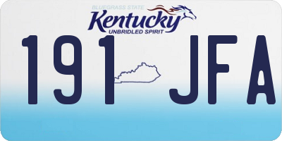 KY license plate 191JFA