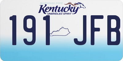 KY license plate 191JFB