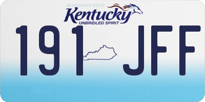 KY license plate 191JFF