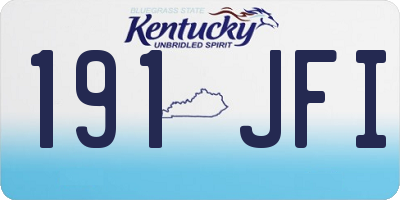 KY license plate 191JFI