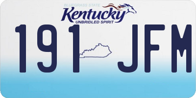 KY license plate 191JFM
