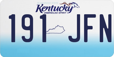 KY license plate 191JFN