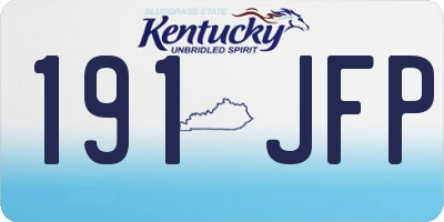 KY license plate 191JFP
