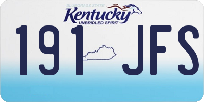 KY license plate 191JFS
