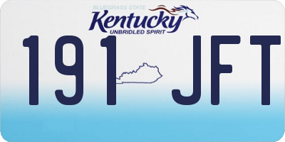 KY license plate 191JFT
