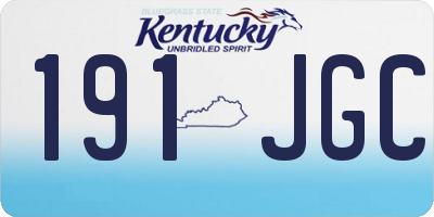 KY license plate 191JGC