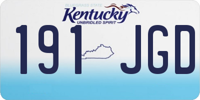 KY license plate 191JGD