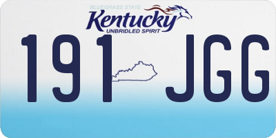 KY license plate 191JGG