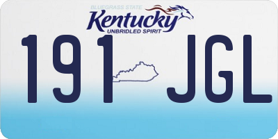 KY license plate 191JGL