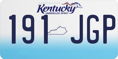 KY license plate 191JGP
