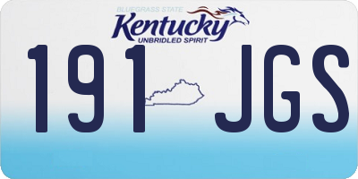 KY license plate 191JGS