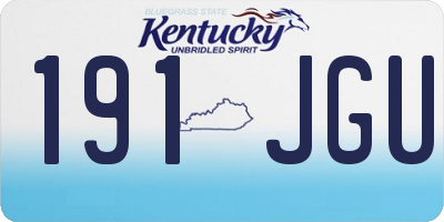 KY license plate 191JGU