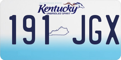 KY license plate 191JGX