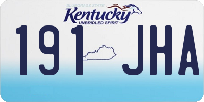 KY license plate 191JHA