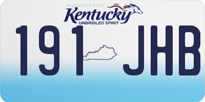 KY license plate 191JHB