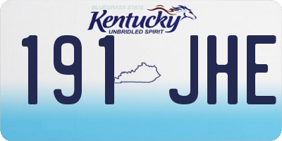 KY license plate 191JHE