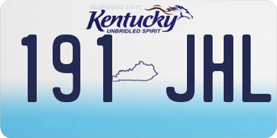 KY license plate 191JHL