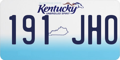 KY license plate 191JHO