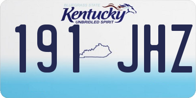 KY license plate 191JHZ