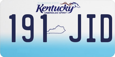 KY license plate 191JID