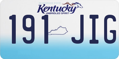 KY license plate 191JIG