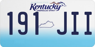 KY license plate 191JII