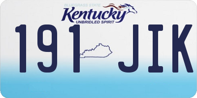 KY license plate 191JIK