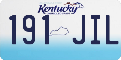 KY license plate 191JIL