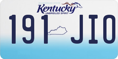 KY license plate 191JIO